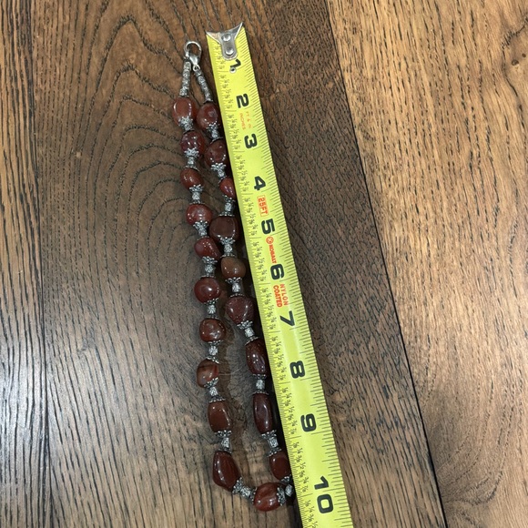 Vintage Brown Beaded Necklace - Picture 2 of 2